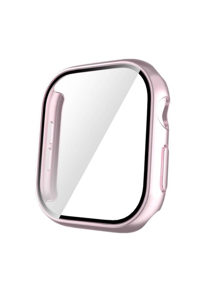 Apple İle Uyumlu Watch 10/11 Serisi 42mm Sert Pc Kasa Ve Ekran Koruyucu 35 - Pembe Çok Renkli