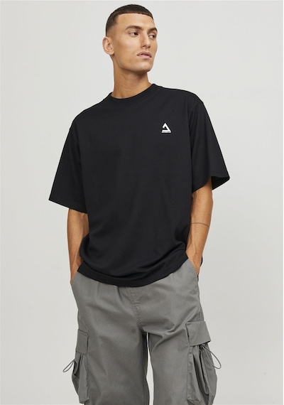 Jack & Jones Sirt Ve Gögüs Baskili Tisört - Triangle 12253435 Siyah Yeşil
