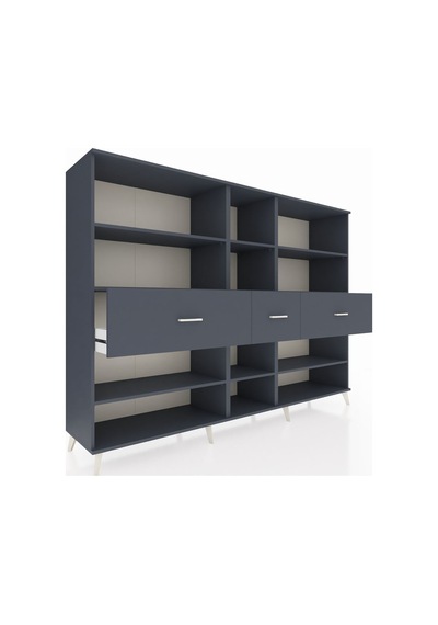 Hyperion Dolap 9 Raflı 3 Çekmeceli 220x44x163 Antrasit-antrasit Antrasit-antrasit Hyperion Dolap 9 Raflı 3 Çekmeceli 220x44x163 Antrasit-antrasit Antrasit-antrasit