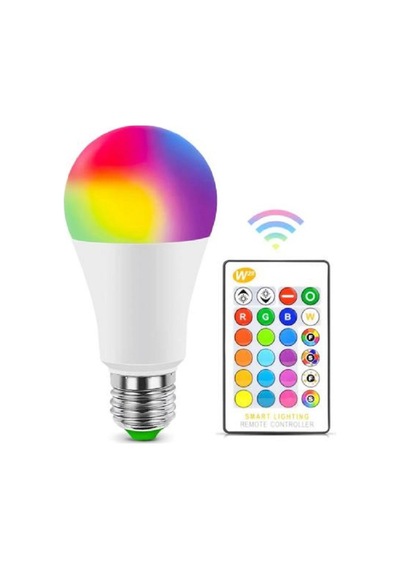 Uzaktan Kumandalı Rgb Led Ampul 9 Watt 16 Renk Led Rgb Ampul