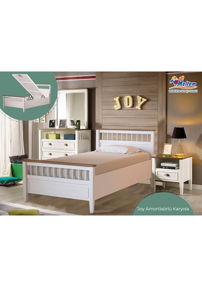 Meltem Kids Joy Genç Odası Amortisörlü Bazalı Tek Kişilik Karyola 100x200 cm Meltem Kids Joy Genç Odası Amortisörlü Bazalı Tek Kişilik Karyola 100x200 cm