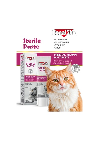 3'lü Set: 2 Adet Malt Paste Ve 1 Adet Sterile Paste Kısırlaştırılmış Kedi Macunu 3 X 100g
