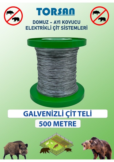 Elektirikli Çit 500 Metre Galvanizli Tel