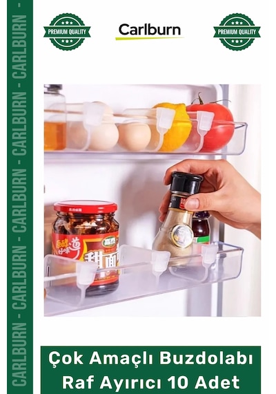 Mutfak Kiler Organizer Dayanıklı Düzenleyici Set Çok Amaçlı Buzdolabı Raf Ayırıcı 10 Adet Çok Renkli