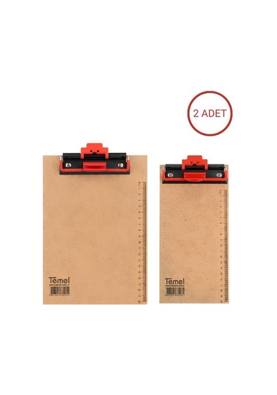 Temel A5 Ve 1/3 A4 Ahşap Sekreterlik Otomatik Mekanizmalı Kalem Tutma Aparatlı 2li Set