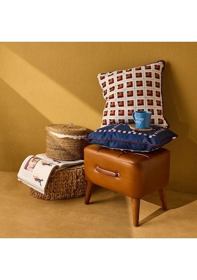 Soft Brick Kırlent - Bej - 45x45 Cm Çok Renkli