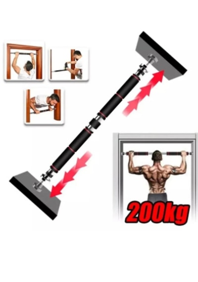 Barfiks Çubuğu 60-100 Cm Çift Uzun Süngerli Ayarlanabilir Barfiks Çekme Demiri Barfiks Aleti