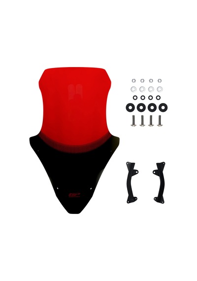 Gp Kompozit Honda Pcx 125 / 150 2021-2024 Uyumlu Baskılı Ön Cam Kırmızı 70cm