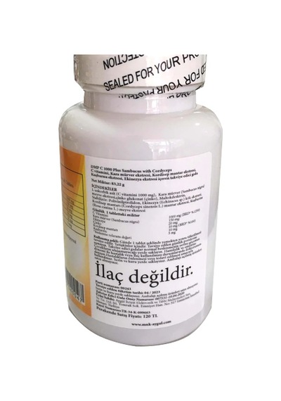Dmp Vitamin C 1000 MG 60 Tb Çinko Kara Mürver Cordyceps Ekinezya
