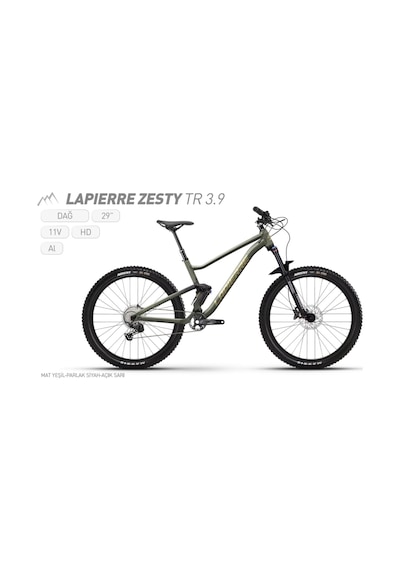Lapierre Zesty Tr 3.9 Fs Dağ Bisikleti 1x11v Mat Yeşil L/47cm Siyah