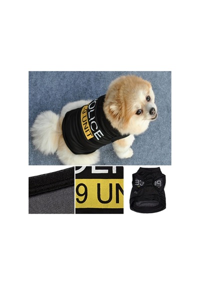 Kedi Ve Köpek Için K9 Polis Elbise Siyah
