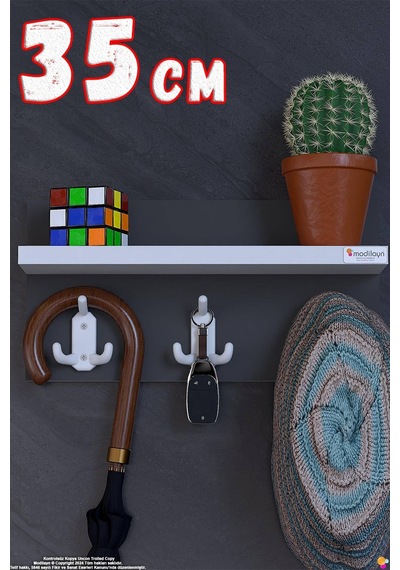 Kedi 9 Kancalı Hol Askısı 3'lü Set 31,4x19 Cm - Şık Tasarım, Çok Amaçlı Düzenleyici Ve Yer Tasarrufu Gri