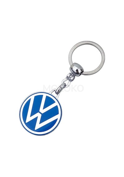 Yüksek Kaliteli Açık Mavi Volkswagen Logolu Damla Baskılı Şık Hediyelik Araç Anahtarlığı