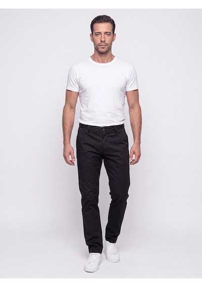 Siyah Dynamic Fit Yandan Lastikli Erkek Jogger Pantolon