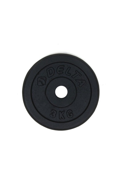 Delta 3 Kg X 2 Adet Siyah Döküm Plaka Çiftli Ağırlık Flanş