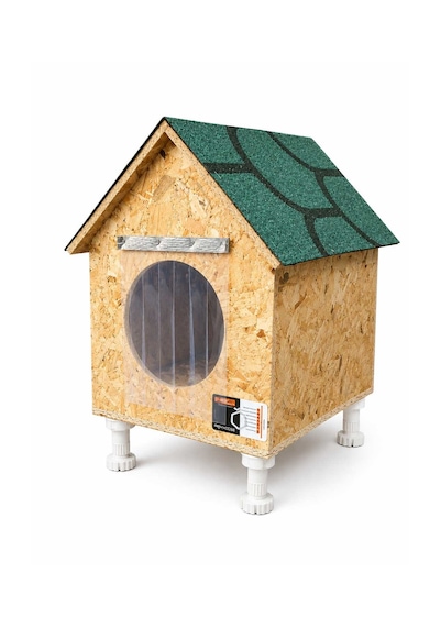 Reyo Narım Kedi Evi, Yerden Yüksek Kedi Yuvası, Su Ve Isı Yalıtımı İç Ve Dış Mekan Kedi Barınağı 33x38x40cm - Monteli Teslimat