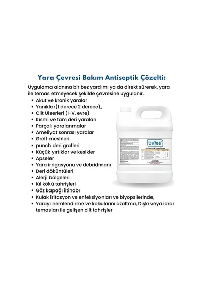 Antiseptik & Dezenfektan 5 Lt El-cilt Ve Yara Bakım / Hipokloröz Asit Hocl Bazlı