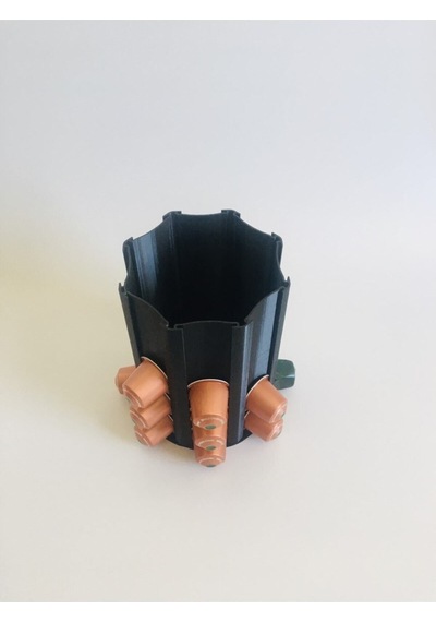 Plastik Nespresso Kapsül Kahve Uyumlu Tutucu Dekoratif Çok Amaçlı Stand Siyah
