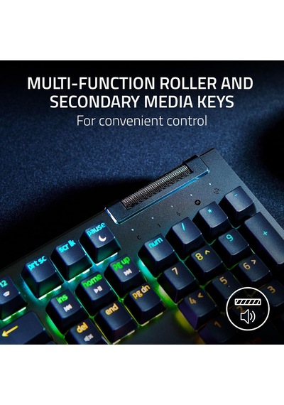 Blackwidow V4x - Mekanik Oyun Klavyesi - Snap Tap - Chroma Rgb Tıklamalı Mekanik Anahtarlar, 6 Özel Makro Tuşu, Wristrest Tr Düzeni Siyah