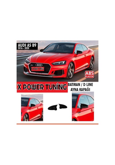 Audi A5 2016 - 2020 B9 Plastik Parlak Siyah Batman Ayna Kapağı