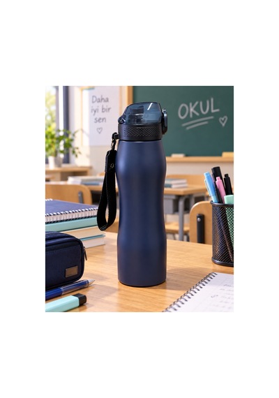 750 Ml Çelik Matara Mat Lacivert
