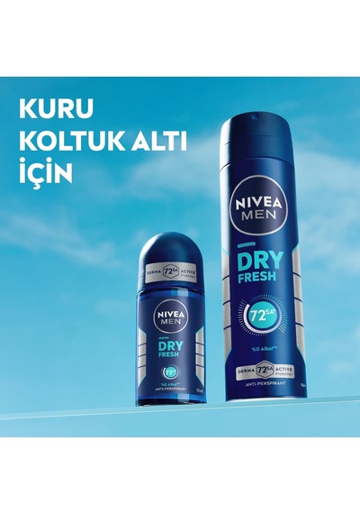 Lexroo Men Erkek Sprey Deodorant Dry Fresh 150ml, 72 Saat Ter Kokusu Karşıtı, Alkolsüz