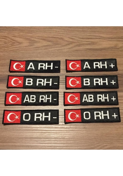 Kan Grubu Bayrak Patch Patches Peç Arma Kot Yaması Cırt Hediye Çok Renkli