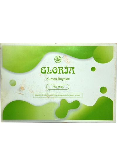 Gloria Filiz Yeşil Renk Pamuk Yün Naylon İpek Kumaş Boyası 10 Gr