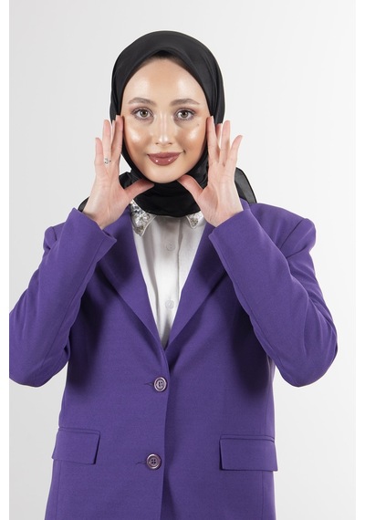 Latte Brisa Vual Eşarp /1196 - Siyah