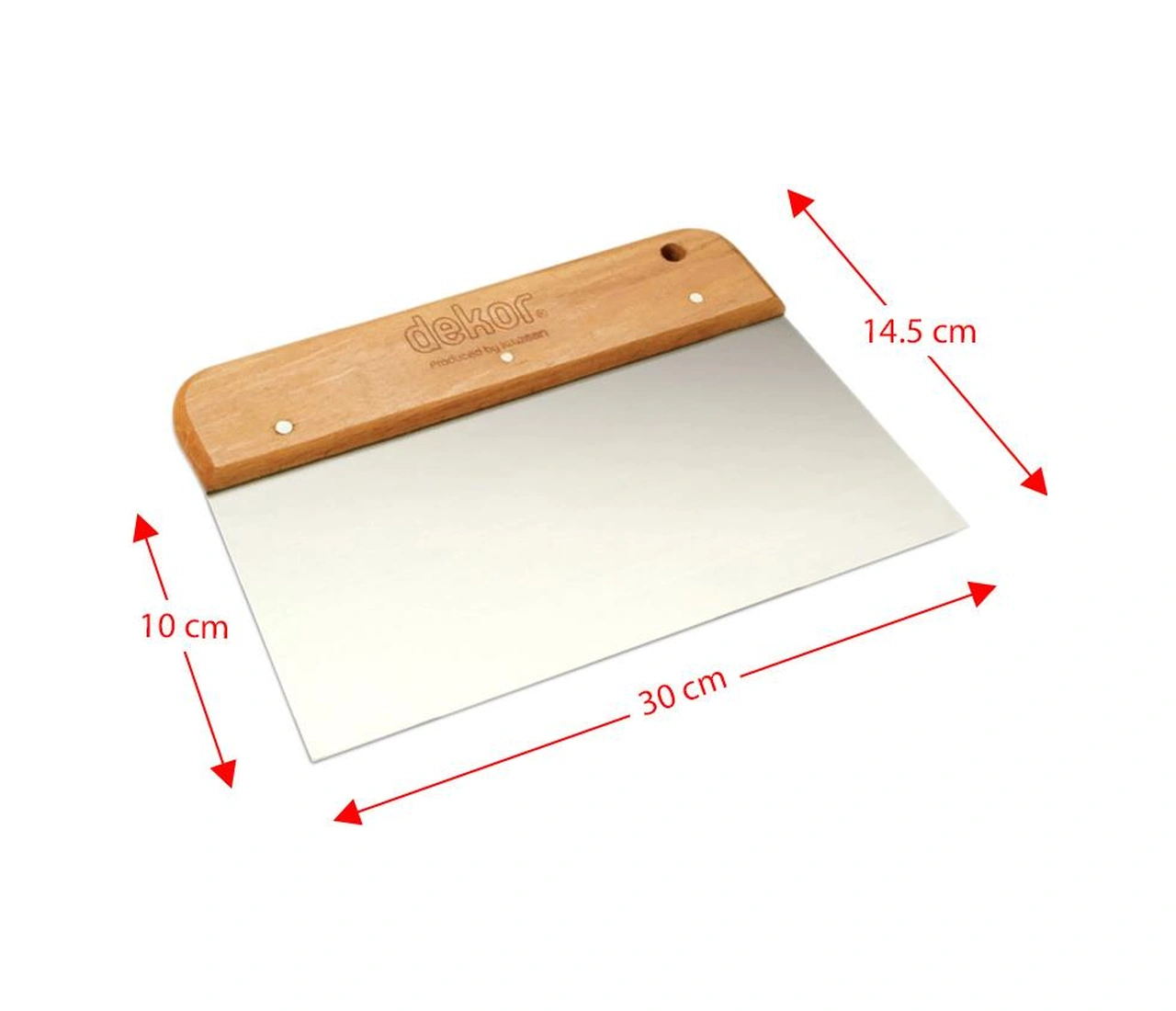 Dekor 043 Ahşap Saplı Geniş Macun Ispatula 30 Cm