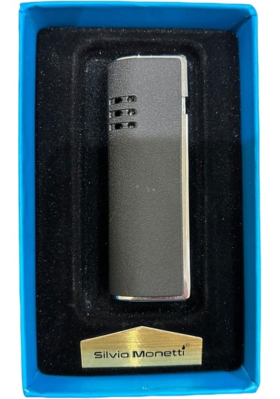 Mat Siyah Pürmüzlü Gazlı Metal Çakmak 109458