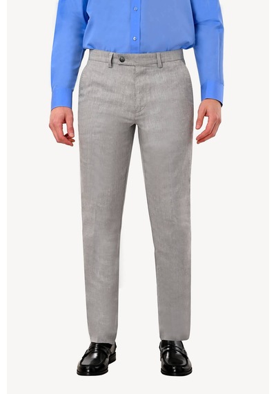 Erkek Gri Keten Spor Pantolon
