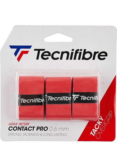 Tecnifibre Contact Pro 0.6mm Kırmızı 3lü Overgrip