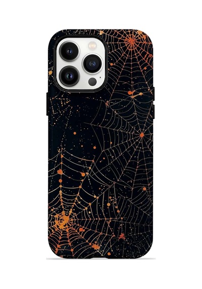 Velvoria Valestra Spiderweb Night Apple iPhone Uyumlu 14 Pro Max Darbe Korumalı Kılıf Valestra Select - Spiderweb Night