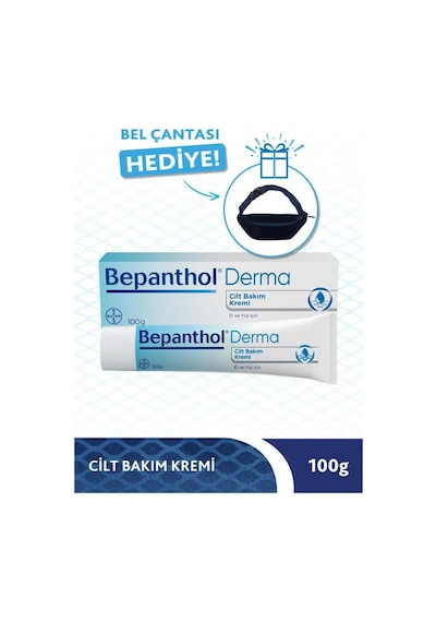 Bepanthol Derma Kuru Ciltler için Bakım Kremi 100 G + Bel Çantası