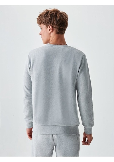 Ltb Ltb Logolu Bisiklet Yaka Gri Sweatshırt (540129787)