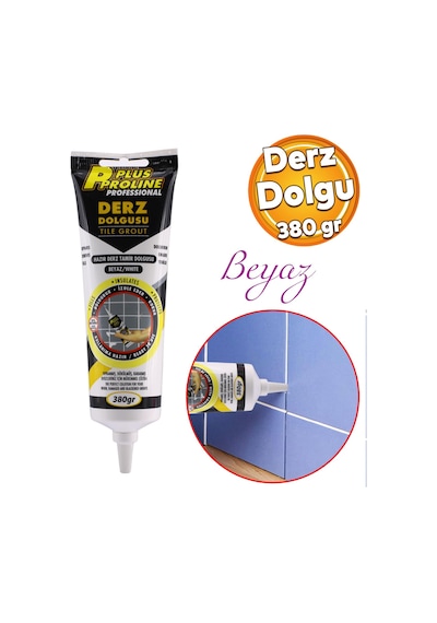 Badem10 Fayans Seramik Mermer Yer Duvar I Çin Tamir Wc Banyo Tadilat Derz Dolgu Beyaz 380 Gr