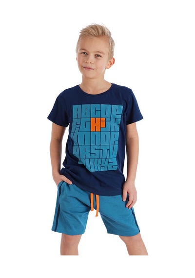Denokids Alfabe Erkek Çocuk T-shirt Şort Takım Çok Renkli Denokids Alfabe Erkek Çocuk T-shirt Şort Takım Çok Renkli