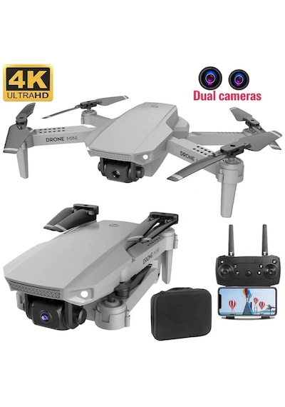 E88 4k Hd Çift Kameralı Drone App Kontrol Wifi Li Katlanabilir