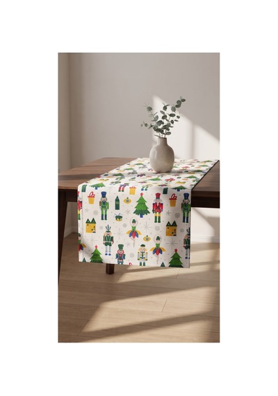 Duck Kumaş Runner 40x150 Cm Yılbaşı Kurşun Asker, Çam Ağacı Ve Hediye Desenli, Su İtici Leke Tutmaz Dekoratif Masa Şeridi Beyaz - 935297500 Beyaz Duck Kumaş Runner 40x150 Cm Yılbaşı Kurşun Asker, Çam Ağacı Ve Hediye Desenli, Su İtici Leke Tutmaz Dekoratif Masa Şeridi Beyaz - 935297500 Beyaz