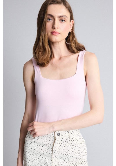 Defacto Kare Yaka Bodysuit H3888ax26smpn633 Pembe-pn633