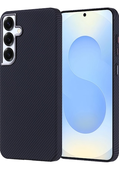 Samsung Galaxy Uyumlu S24 Plus Kılıf Ultra İnce Karbon Tasarımlı Ve Magsafeli Cabix Premium Kapak Siyah