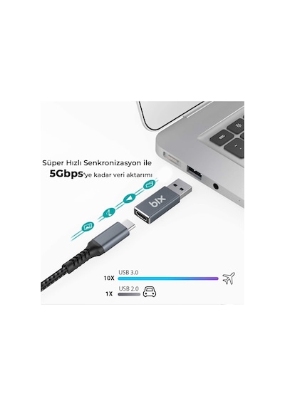 Bix Adp-03 Usb 3.0 Type-C Dönüştürücü Adaptör