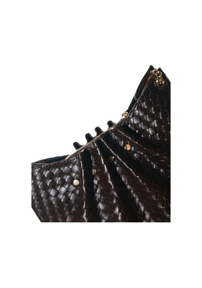Luvishoes Draven Kahverengi Örgü Kadın Kol Çantası