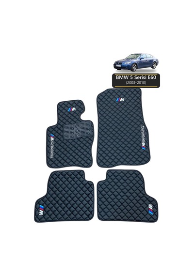 Oto Halı Paspas Bmw 5 Serisi E60 2003-2010 Uyumlu M Performance M Teknik Sport Kaymaz & Şık Tasarım - Tasarım 4