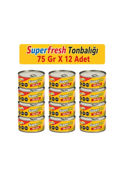 Superfresh Süperton Ton Balığı 75 Gr X 12 Adet