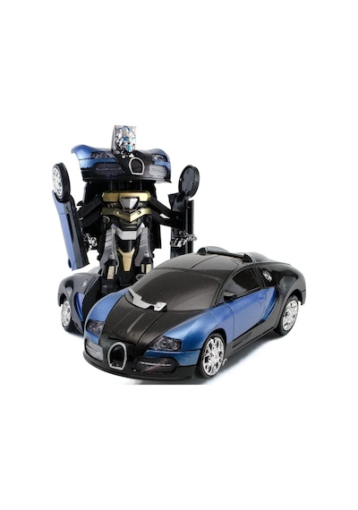 Transformers Mavi Robota Dönüşebilen Bugatti Araba Işıklı Sesli Müzikli Kendi Kendine Gezen 20 Cm