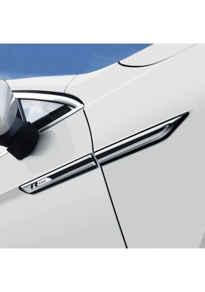Volkswagen Passat B8.5 - R-Line Yan Çamurluk Çıtası Krom - 4  Prç.