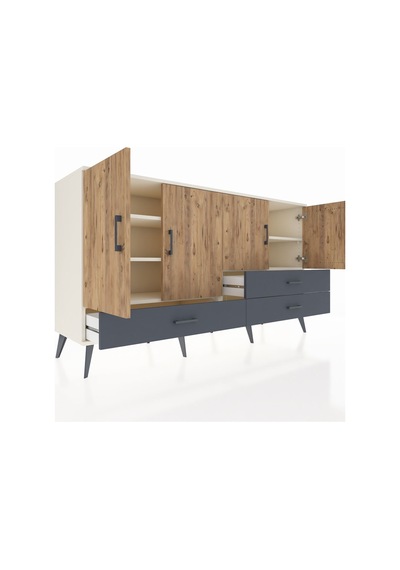 Hyperion Konsol 5 Raflı 3 Çekmeceli 4 Kapaklı 176x44x99 Aytaşı-ça Aytaşı-çam/antrasit Hyperion Konsol 5 Raflı 3 Çekmeceli 4 Kapaklı 176x44x99 Aytaşı-ça Aytaşı-çam/antrasit