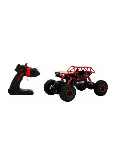 Rock Crawler 1:16 Ölçek 4x4 Uzaktan Kumandalı Buggy Jeep 27 Mhz Kumanda Kontrollü Oyuncak Jeep Kırmızı